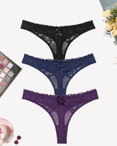 Mesh Lace Thongs Low Waist Panties